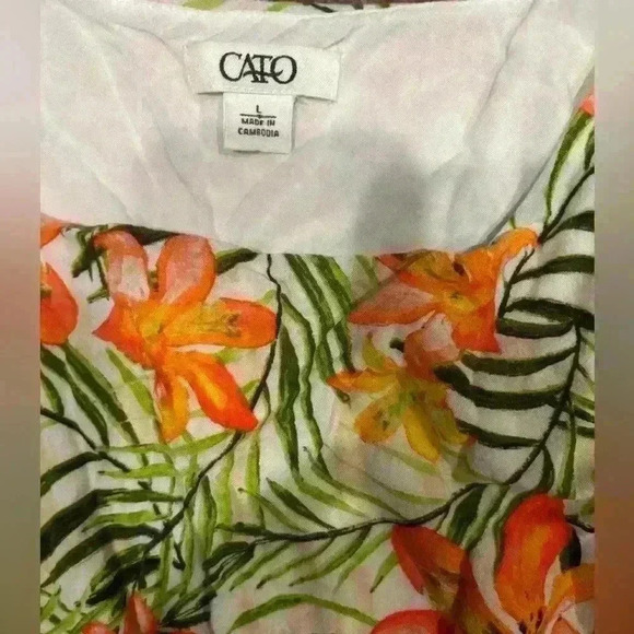 Cato Tropical Print Romper With Pockets - Picture 3 of 3